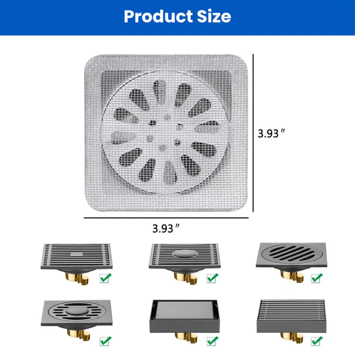 Self-Stick Drain Covers – 10 PCS