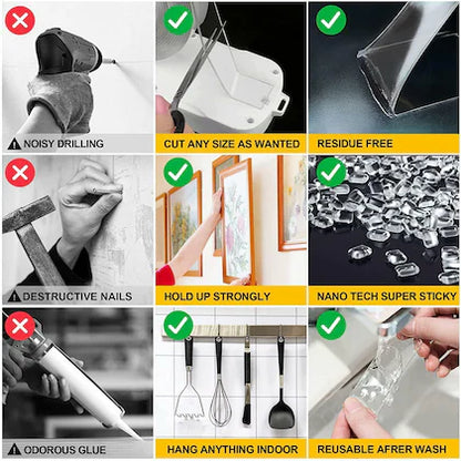 Buy 1 Get 1 Free – Nano Magic Tape (No Nails, No Damage, Super Strong Grip)