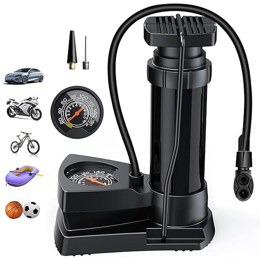 Heavy Duty Foot Pump For Bike, Ball, Scooter, Car